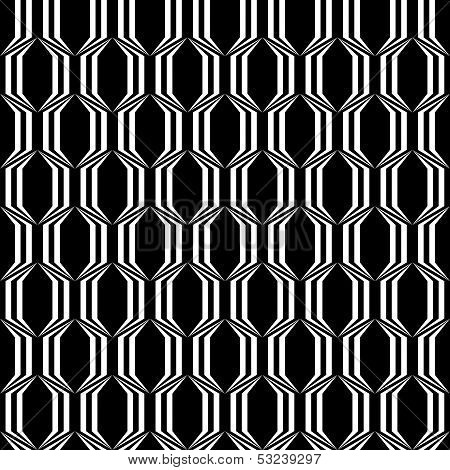 Design Seamless Monochrome Trellised Pattern