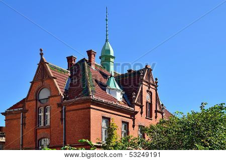 Ancient German House. City Zelenogradsk (until 1946 Cranz), Kaliningrad Region, Russia