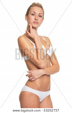 Portrait Of Young Woman In Lingerie
