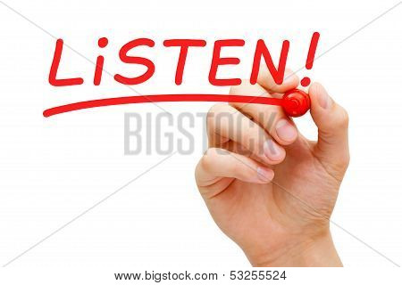 Listen Red Marker