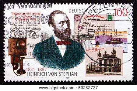 Postage Stamp Germany 1997 Heinrich Von Stephan, Postmaster Gene