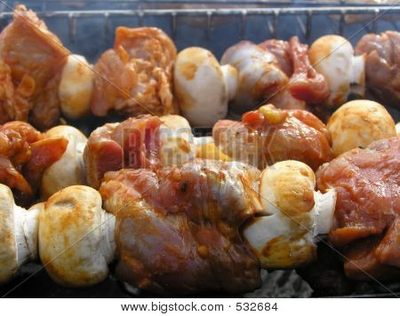 Shashlik กับเห็ด