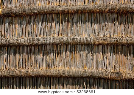 Background of a traditional South African Basuthu reed wall