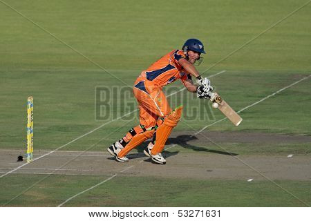 SOUTH AFRICA - DECEMBER 22: Unidentified player during a one-day cricket match between the Eagles and Titans (Titans won by four wickets) on December 22, 2009 in Bloemfontein, South Africa