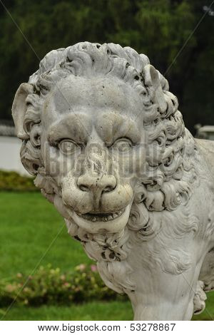 Marble Lion Statue Of Arkhangelskoye Palace