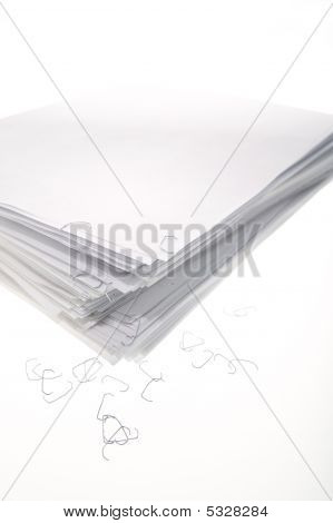 Pilha de papel.