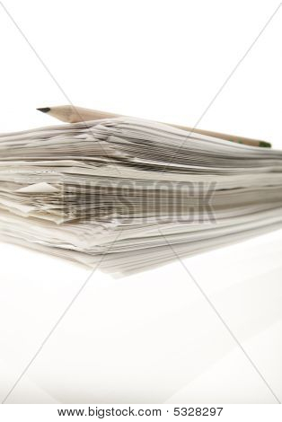 Pilha de papel.