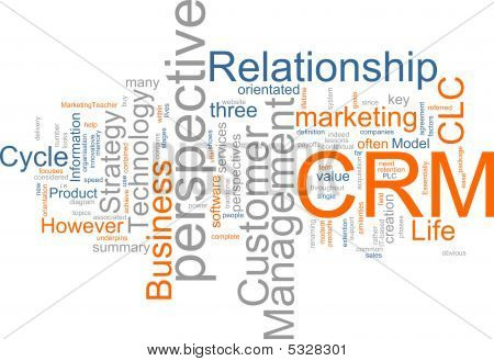 CRM słowo Cloud