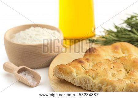 focaccia and recipe ingredients