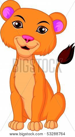 Cute lioness cartoon