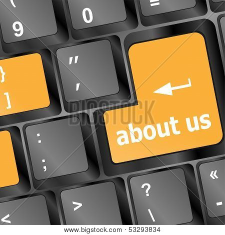 About Us Message On Keyboard Enter Key