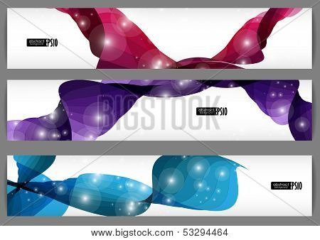 Set Of  Three Banners.