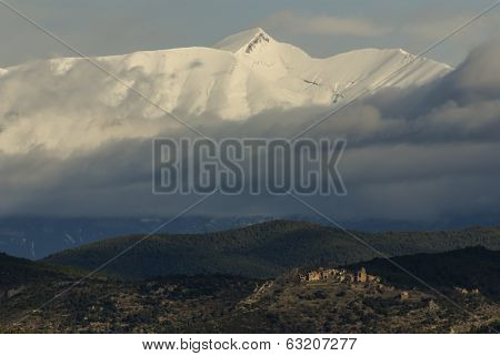 Panoramic View, South Side, Of Massif Of Maladeta In The Pyrenees