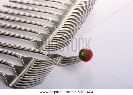 Vidlice pálivá paprika