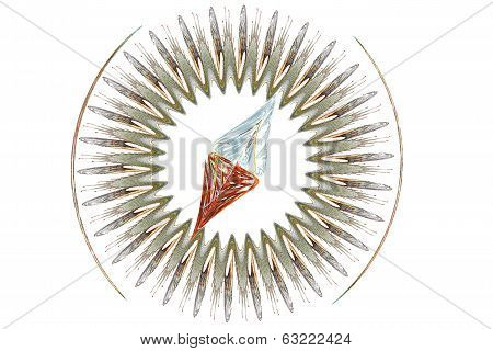 Stylized image of a compass