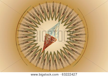 Stylized image of a compass