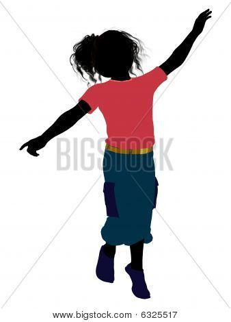afrikakarte american Girl Illustration silhouette