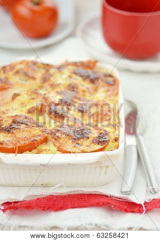 Baked Rockfish With Rice And Tomatoes