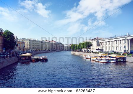 Fontanka River in the Saint Petersburg