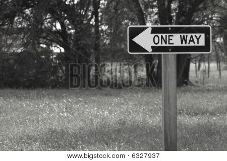 One-way Straßenschild