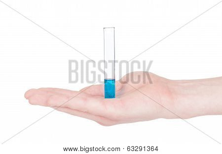 test tube held in hand