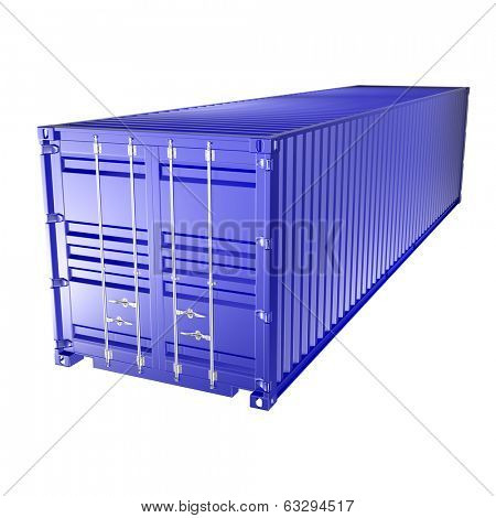 3d rendering of a shipping 40ft container