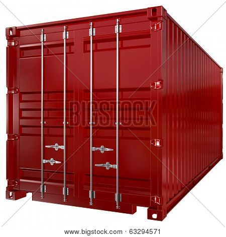 3d rendering of a shipping 20ft container