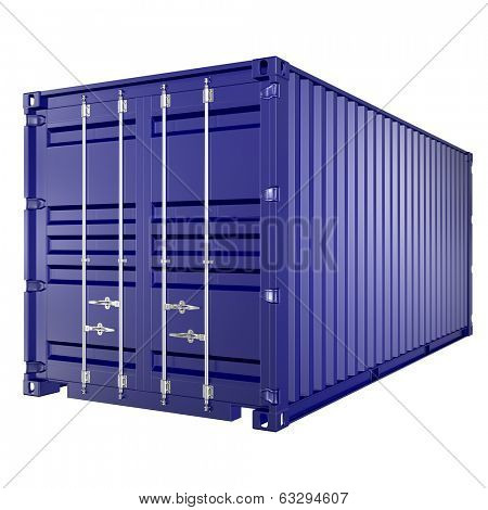3d rendering of a shipping 20ft container