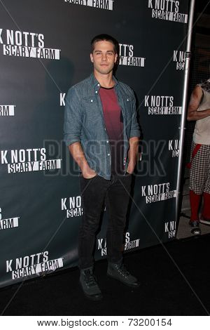 LOS ANGELES - OCT 3:  Dean Geyer at the Knott's Scary Farm Celebrity VIP Opening  at Knott's Berry Farm on October 3, 2014 in Buena Park, CA