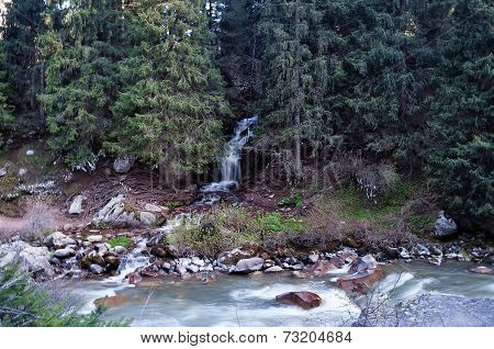 Waterfall In Grigorevsky Gorge