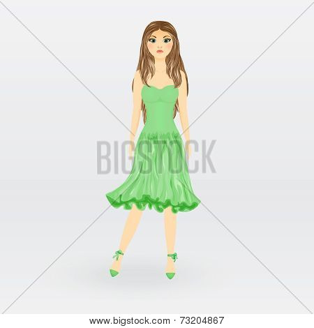 Image Doll In Green Dress