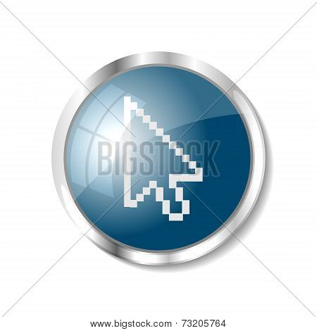 Blue Web Button