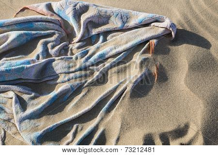 Sand Covered Beach Towel