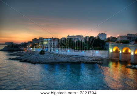 Sonnenuntergang über Marseille (Hdr)