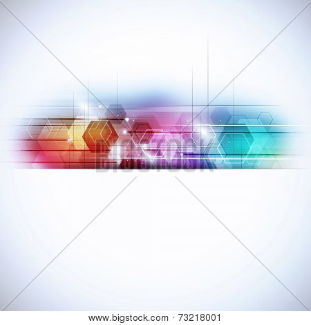 Abstract Geometric Multicolor Technology Background