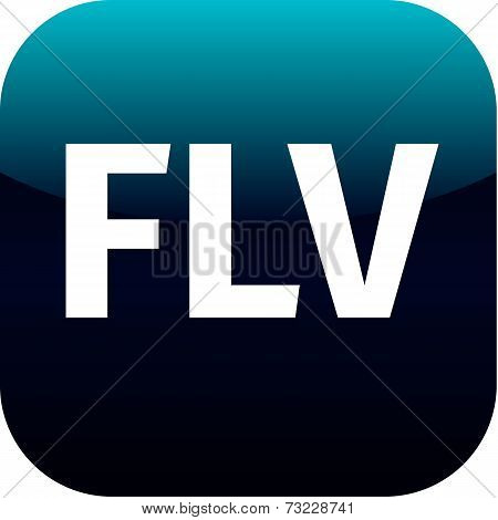Blue Flv Icon