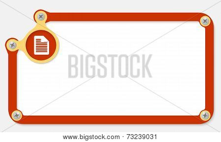 Redl Frame For Text With Screws