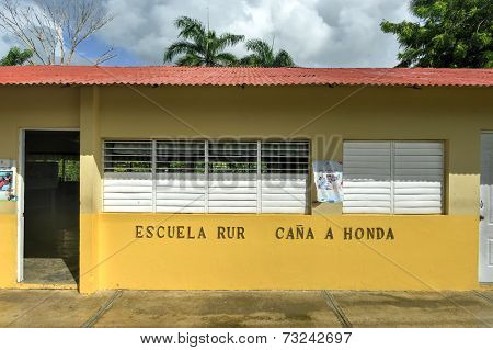 Rural School In The Dominican Republic