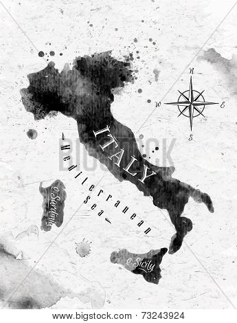 Ink Italy map