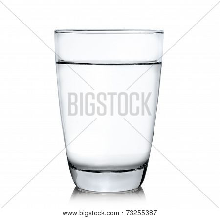 Glass Of Water Isolated On White Background