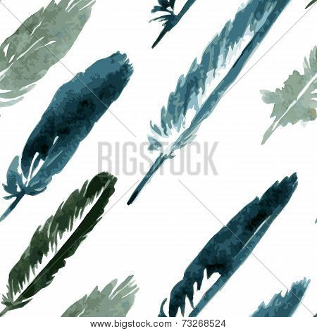 seamless pattern with plumes
