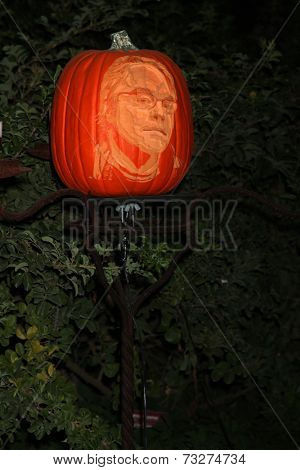 LOS ANGELES - OCT 4:  Phillip Seymour Hoffman Carved Pumpkin at the RISE of the Jack O'Lanterns at Descanso Gardens on October 4, 2014 in La Canada Flintridge, CA