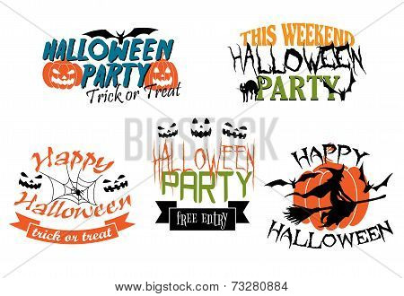 Halloween party banners