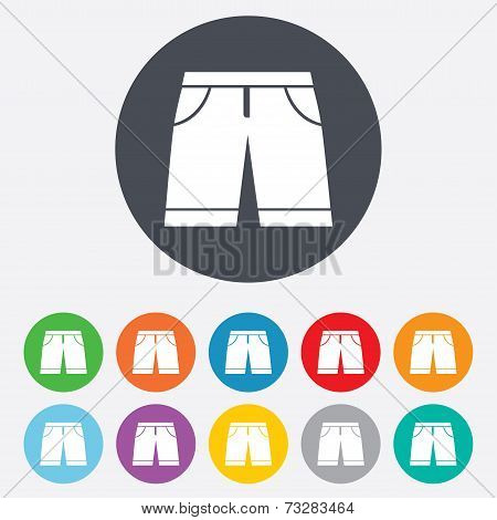 Men's Bermuda shorts sign icon. Clothing symbol.