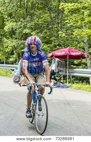 Funny Amateur Cyclist During Le Tour De France