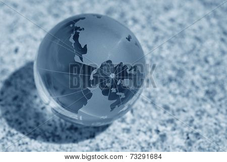 glass globe on water