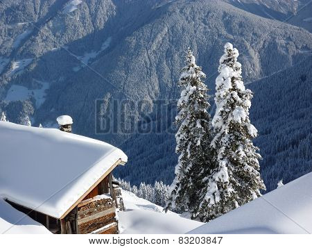 Ski hut in the Tyrolean ski resort