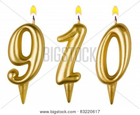 Candles Number Nine Hundred Ten