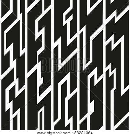 Black Tribal Seamless Pattern