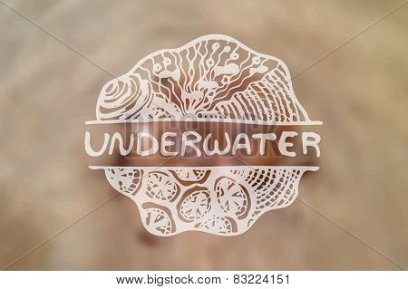 Detailed hand drawn zentangle emement on blurred backgroound